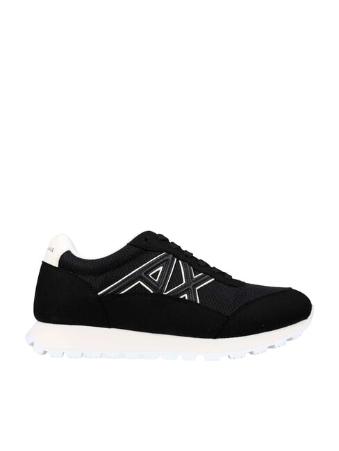 DROP MICROSUEDE Baskets avec logo lat&eacute;ral noir + blanc cass&eacute; - Chaussures Femme