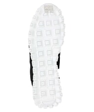 ARMANI EXCHANGE DROP MICROSUEDE Baskets avec logo lat&eacute;ral noir + blanc cass&eacute; - Chaussures Femme - 4