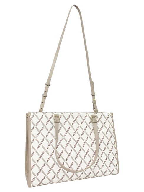 A|X LOGO ALL OVER Sac bandouli&egrave;re, avec bandouli&egrave;re blanc cass&eacute; / sable - Sacs pour Femme