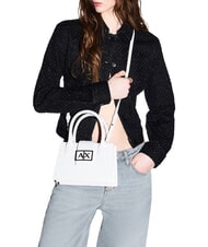 ARMANI EXCHANGE JODIE Mini sac cartable blanc cass&eacute; - Sacs pour Femme - 6