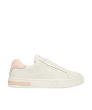 ARMANI EXCHANGE A|X Baskets en cuir blanc cass&eacute; + rose sal&eacute; - Chaussures Femme - 2