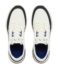 ARMANI EXCHANGE DUSSELDORF Baskets Homme blanc cass&eacute; + noir - Chaussures Homme - 4