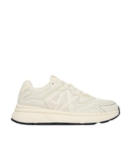 ARMANI EXCHANGE LUCK Baskets blanc cass&eacute; + blanc cass&eacute; - Chaussures Homme - 2