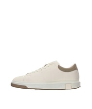 ARMANI EXCHANGE ACTION Baskets en cuir blanc cass&eacute; + scintillement hivernal - Chaussures Homme - 2