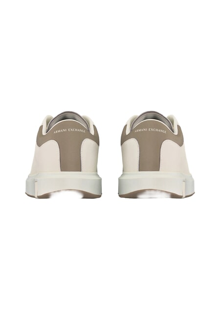 ACTION Baskets en cuir blanc cass&eacute; + scintillement hivernal - Chaussures Homme