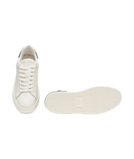 ARMANI EXCHANGE A|X Baskets en cuir blanc cass&eacute; + noir - Chaussures Femme - 5
