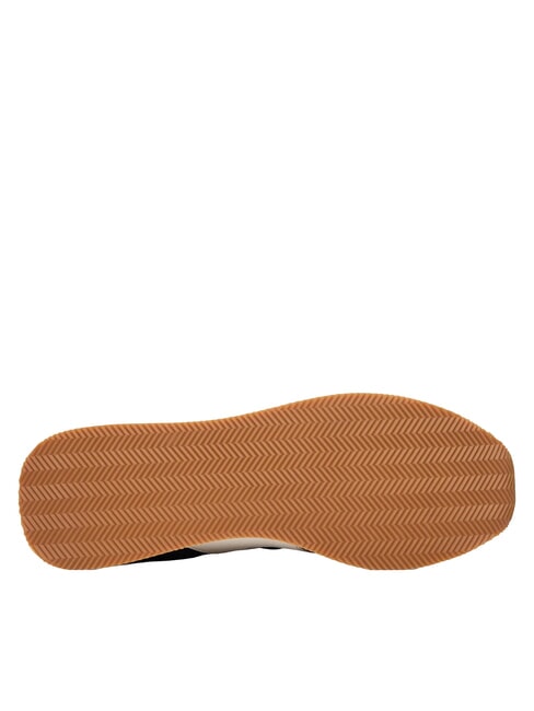 ROUND Baskets en cuir bleu marine fonc&eacute; + blanc cass&eacute; - Chaussures Homme