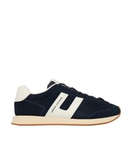 ARMANI EXCHANGE ROUND Baskets en cuir bleu marine fonc&eacute; + blanc cass&eacute; - Chaussures Homme - 2