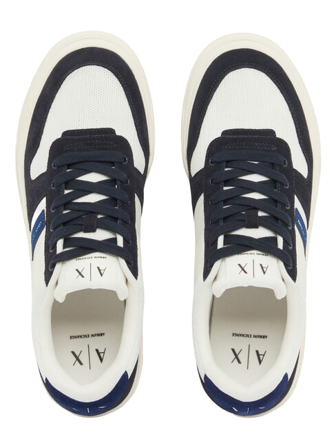 DUCK Baskets en cuir marine fonc&eacute;e + bleu clair + &eacute;teint - Chaussures Homme
