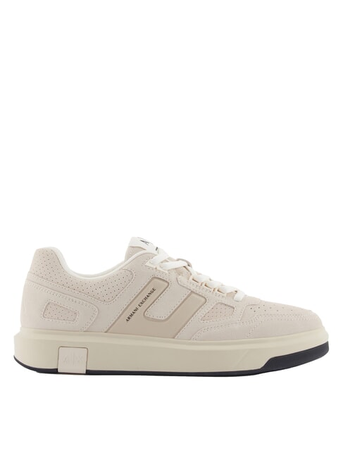VENICE Baskets en cuir blanc cass&eacute; - Chaussures Homme