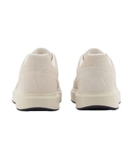 ARMANI EXCHANGE VENICE Baskets en cuir blanc cass&eacute; - Chaussures Homme - 3