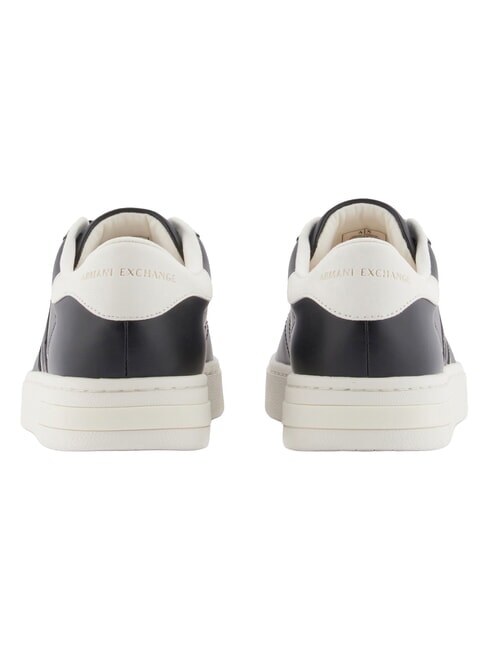 LONDON Baskets noir + blanc cass&eacute; - Chaussures Homme