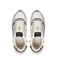 ARMANI EXCHANGE DUSSELDORF Baskets blanc cass&eacute; + gris - Chaussures Homme - 4