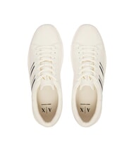 ARMANI EXCHANGE LONDON Baskets blanc cass&eacute; + noir - Chaussures Homme - 4