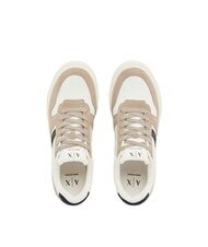 ARMANI EXCHANGE DUCK Baskets en cuir terre + bleu marine fonc&eacute; + blanc cass&eacute; - Chaussures Homme - 4
