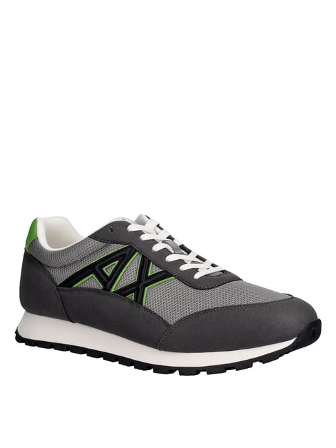 DROP MICROSUEDE Baskets avec logo contrast&eacute; gris anthracite + gris neutre - Chaussures Homme