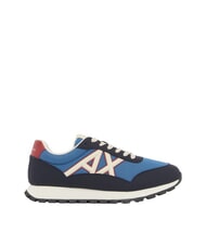 ARMANI EXCHANGE DROP MICROSUEDE Baskets avec logo contrast&eacute; marine fonc&eacute; + bleu de Chine - Chaussures Homme - 2