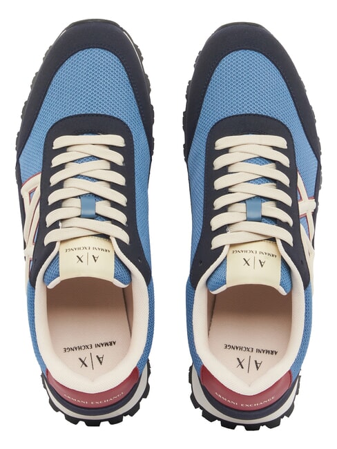 DROP MICROSUEDE Baskets avec logo contrast&eacute; marine fonc&eacute; + bleu de Chine - Chaussures Homme