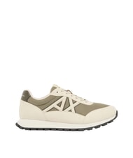 ARMANI EXCHANGE DROP MICROSUEDE Baskets avec logo contrast&eacute; cr&egrave;me + pointe d'hiver - Chaussures Homme - 2