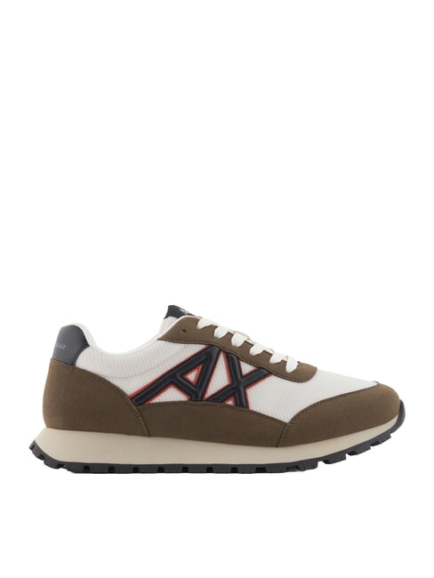 DROP MICROSUEDE Baskets avec logo contrast&eacute; musc + blanc cass&eacute; - Chaussures Homme