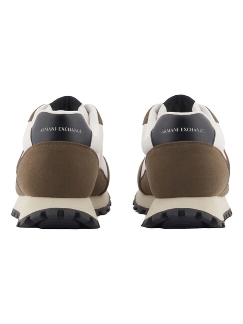 DROP MICROSUEDE Baskets avec logo contrast&eacute; musc + blanc cass&eacute; - Chaussures Homme