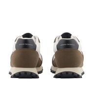 ARMANI EXCHANGE DROP MICROSUEDE Baskets avec logo contrast&eacute; musc + blanc cass&eacute; - Chaussures Homme - 3