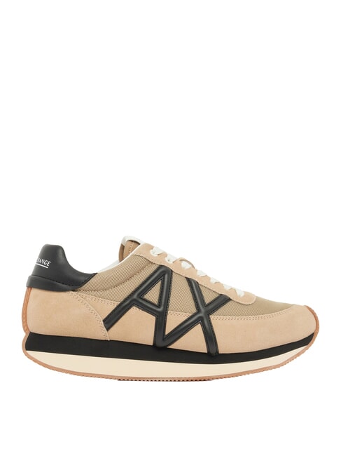 ROYALE SUEDE AIR MESH Baskets en cuir avec logo AX &acirc;me + noir - Chaussures Homme