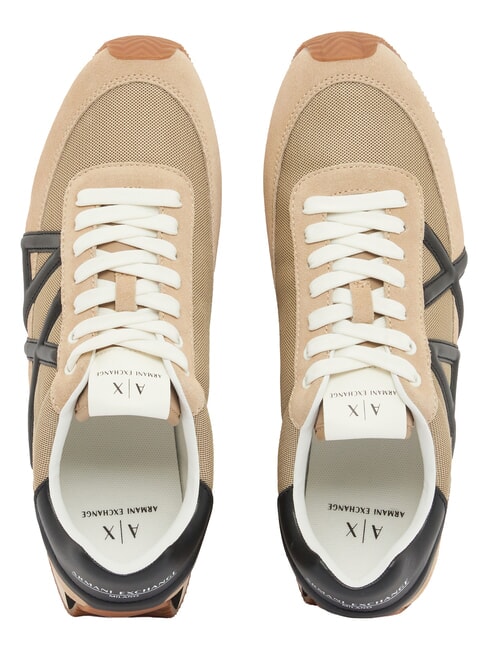 ROYALE SUEDE AIR MESH Baskets en cuir avec logo AX &acirc;me + noir - Chaussures Homme
