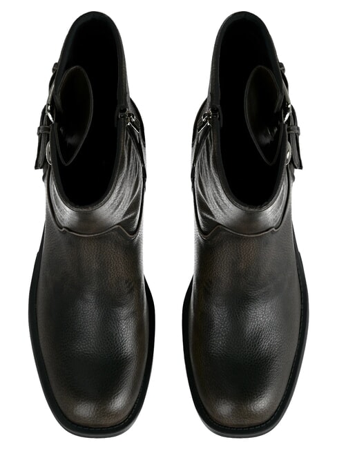 MATWELL2 Bottines &agrave; talons de 6 cm taupe noir - Chaussures Femme
