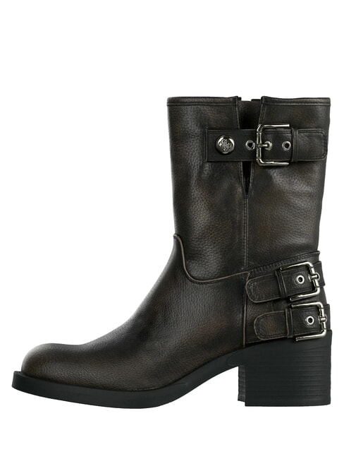 MATWELL2 Bottines &agrave; talons de 6 cm taupe noir - Chaussures Femme
