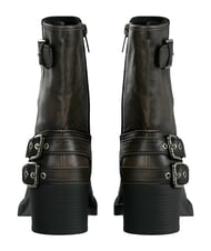 GUESS MATWELL2 Bottines &agrave; talons de 6 cm taupe noir - Chaussures Femme - 4