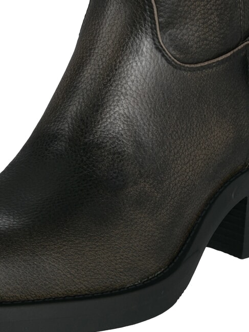 MATWELL2 Bottines &agrave; talons de 6 cm taupe noir - Chaussures Femme