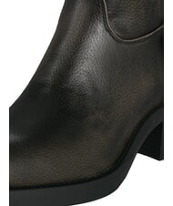 GUESS MATWELL2 Bottines &agrave; talons de 6 cm taupe noir - Chaussures Femme - 6