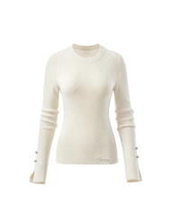 GUESS ELLIE pull &agrave; col rond cremwhi - Chandails pour femmes - 3