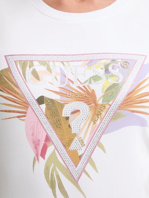 PALM TRIANGLE T-shirt en coton blanc pur - T-shirt