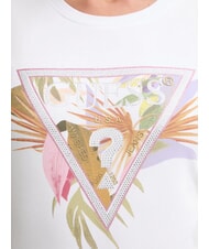 GUESS PALM TRIANGLE T-shirt en coton blanc pur - T-shirt - 3