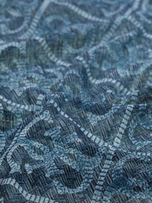 KRISTEN &Eacute;charpe &agrave; motif g&eacute;om&eacute;trique jeans - &Eacute;charpes
