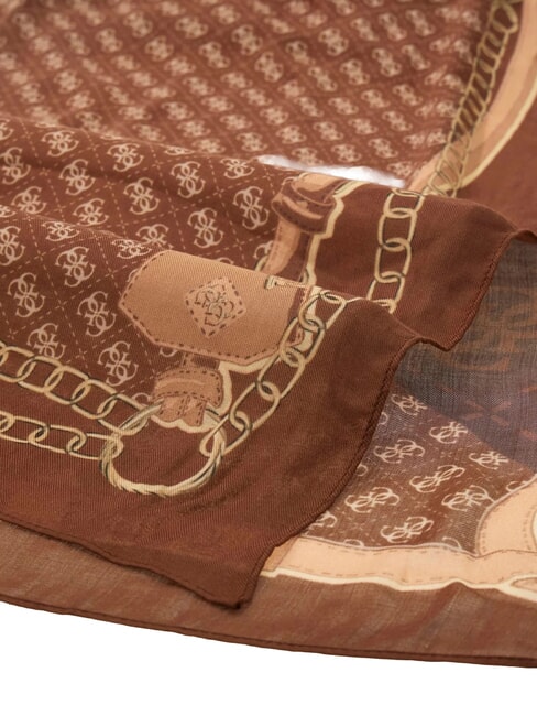LINDSEY PRINTED &Eacute;charpe &agrave; motif g&eacute;om&eacute;trique marron - &Eacute;charpes