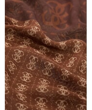 GUESS LINDSEY PRINTED &Eacute;charpe &agrave; motif g&eacute;om&eacute;trique marron - &Eacute;charpes - 3