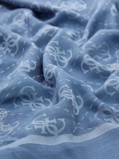 JACQUARD &Eacute;charpe monogramm&eacute;e bleu paisible - &Eacute;charpes