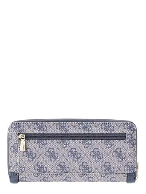 LINDSEY Grand portefeuille zipp&eacute; logo en ardoise - Portefeuilles Femme