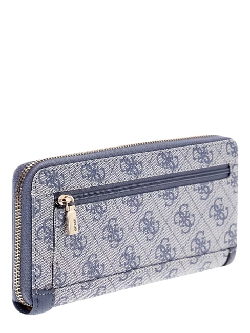 LINDSEY Grand portefeuille zipp&eacute; logo en ardoise - Portefeuilles Femme