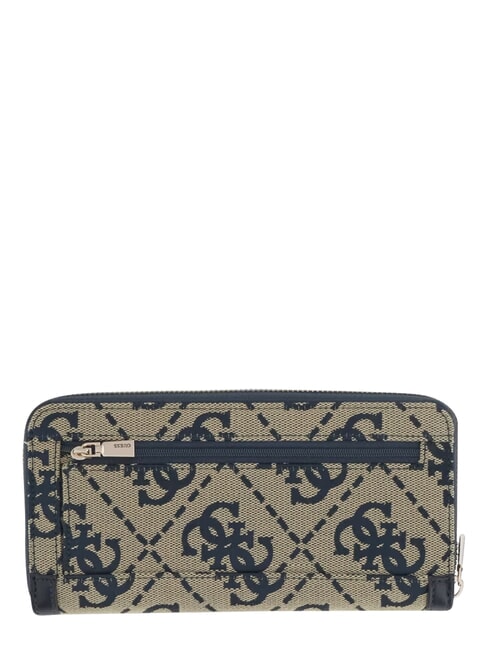 AUDREY Grand portefeuille zipp&eacute; logo marine - Portefeuilles Femme