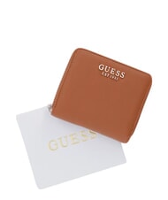 GUESS COLEEN portefeuille compact &agrave; fermeture &eacute;clair sac fourre-tout albury caramel - Portefeuilles Femme - 5