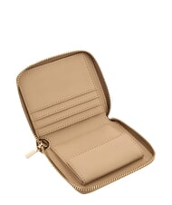 GUESS ELLA portefeuille compact &agrave; fermeture &eacute;clair logo beige - Portefeuilles Femme - 4