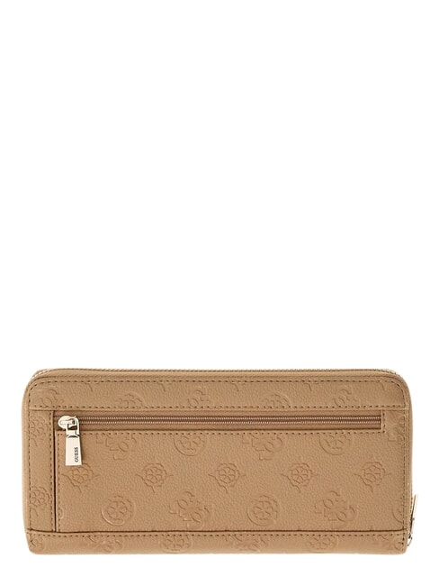 ELLA Grand portefeuille zipp&eacute; logo beige - Portefeuilles Femme