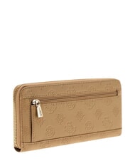 GUESS ELLA Grand portefeuille zipp&eacute; logo beige - Portefeuilles Femme - 3