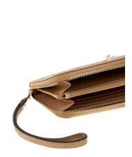 GUESS ELLA Grand portefeuille zipp&eacute; logo beige - Portefeuilles Femme - 4