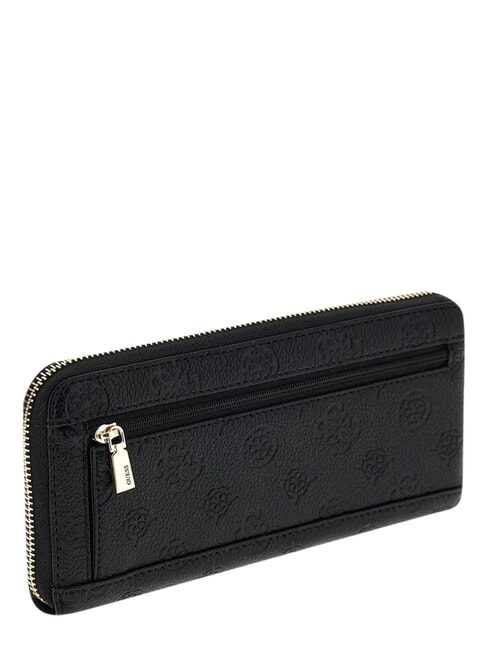 ELLA Grand portefeuille zipp&eacute; logo noir - Portefeuilles Femme