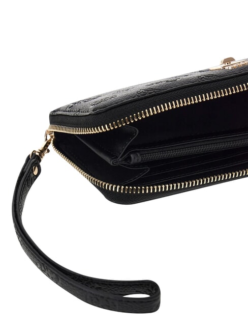 ELLA Grand portefeuille zipp&eacute; logo noir - Portefeuilles Femme
